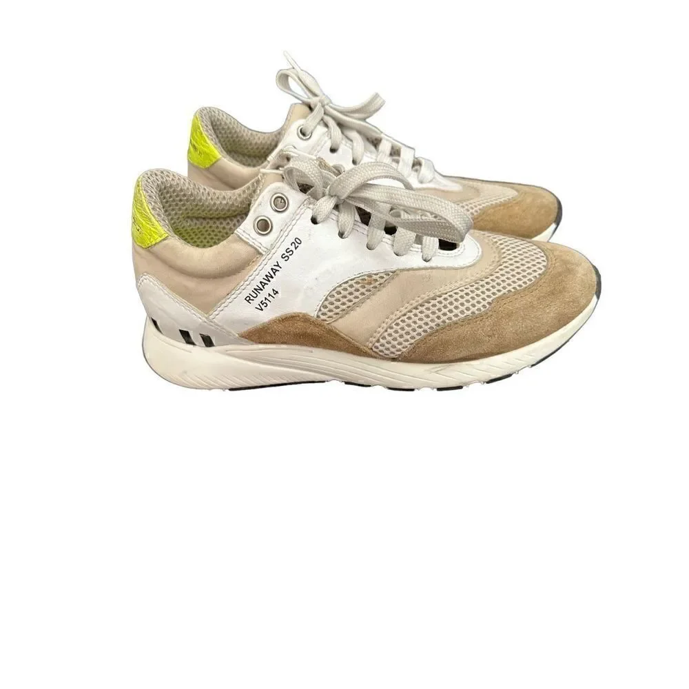 Barbara Bui Suede Colorblock Pattern Sneakers - Neutrals...